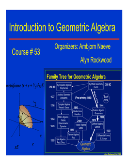 Introduction to Geometric Algebra