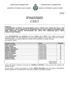 Comune Di Valgrisenche Regione Autonoma Valle D