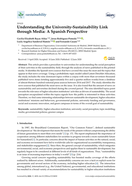 Understanding the University-Sustainability Link Through Media: a Spanish Perspective