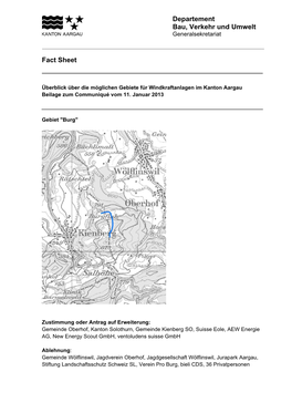 Departement Bau, Verkehr Und Umwelt Fact Sheet