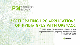 Accelerating Hpc Applications on Nvidia Gpus