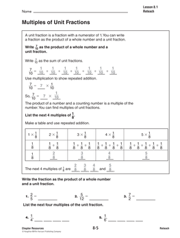 Multiples of Unit Fractions