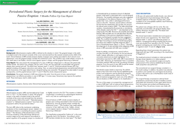 Periodontal Plastic Surgery for the Management of Altered Passive