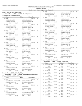 MPSSAA 4A3A Central Region Swim Champs 2011 February 19