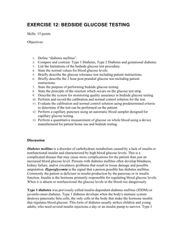 Bedside Glucose Testing