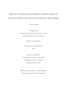 Impact of Structure and Defect Modification on Vanadium Oxide For