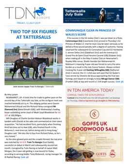 Two Top Six Figures at Tattersalls