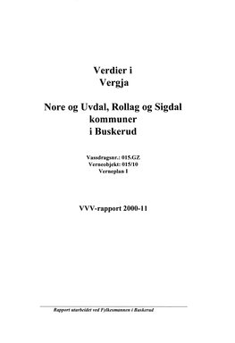 Verdier I Vergja Nore Og Uvdal, Rollag Og Sigdal Kommuner I Buskerud