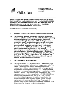 Application for Planning Permission 15/00968/Msc For