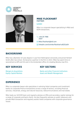 MIKE FLOCKHART PARTNER London