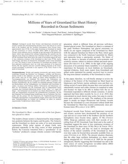 Millions of Years of Greenland Ice Sheet History Recorded in Ocean Sediments