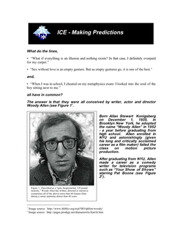 ICE - Making Predictions