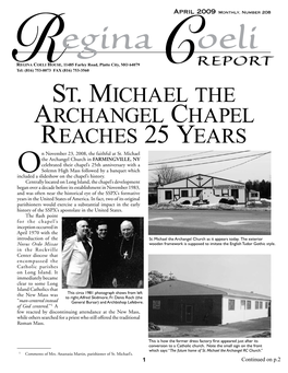 St. Michael the Archangel Chapel Reaches 25 Years