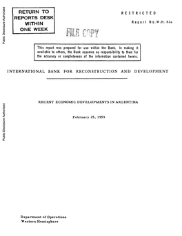 World Bank Document