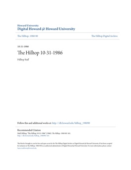 The Hilltop 10-31-1986