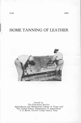 Home Tanning of Leather