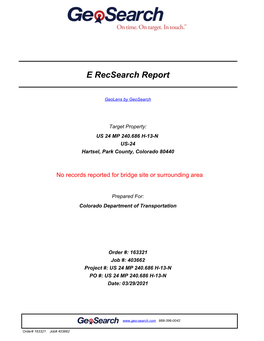 E Recsearch Report