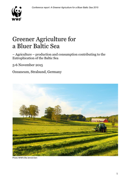 Greener Agriculture for a Bluer Baltic Sea 2015