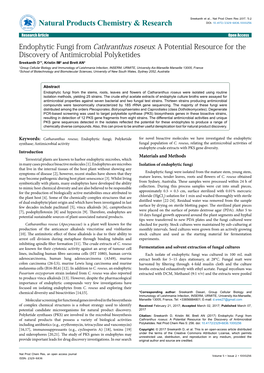 Endophytic Fungi from Cathranthus Roseus