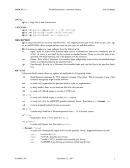 Freebsd General Commands Manual BSDCPIO (1)