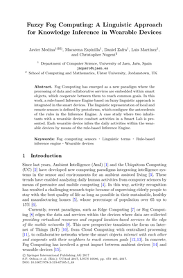 Fuzzy Fog Computing: a Linguistic Approach for Knowledge Inference in Wearable Devices