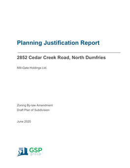 Planning Justification Report