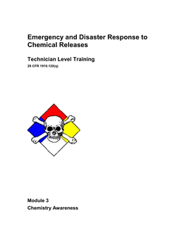 Emergency and Disaster Response to Chemical Releases