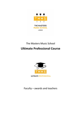 The Masters Music School Ultimate Professional Course