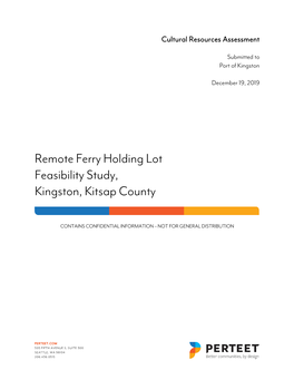 Remote Ferry Holding Lot Feasibility Study, Kingston, Kitsap County