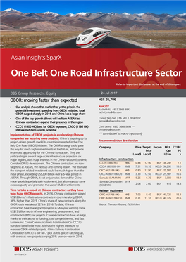 One Belt One Road Infrastructure Sector