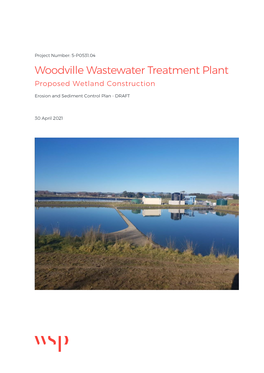 Woodville Wastewater Treatment Plant Proposed Wetland Construction