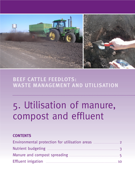 5. Utilisation of Manure, Compost and Effluent