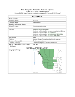 Draft Plant Propagation Protocol