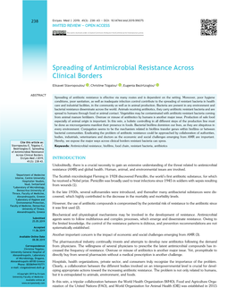 Spreading of Antimicrobial Resistance Across Clinical Borders