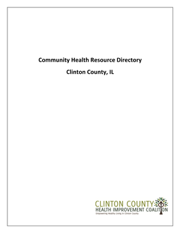 Community Health Resource Directory Clinton County, IL