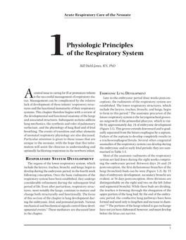 1Physiologic Principles of the Respiratory System