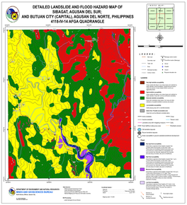 Detailed Landslide and Flood Hazard Map of 125°40'0