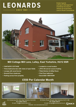 Mill Lane, Lelley, East Yorkshire, HU12 8SR