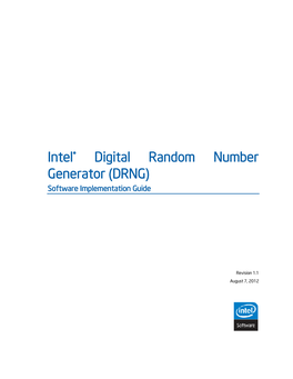 DRNG) Sssoftwaresoftware Iiimplementationimplementation Guide