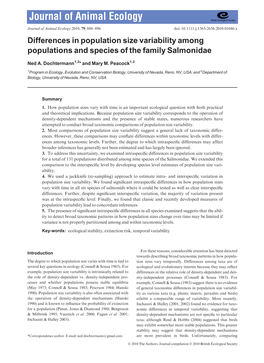 Differences in Population Size Variability Among Populations and Species of the Family Salmonidae