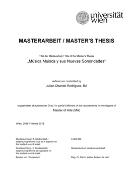 Masterarbeit / Master's Thesis