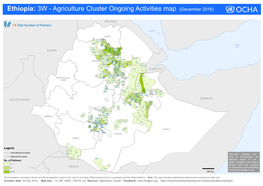 Ethiopia: 3W - Agriculture Cluster Ongoing Activities Map (December 2016)