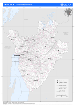 BURUNDI: Carte De Référence