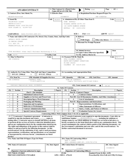 Contract W52H09-06-D-0068 for M7 Bayonets