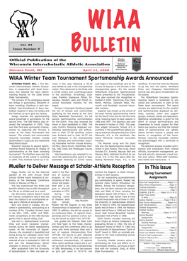 WIAA BULLETIN • Vol