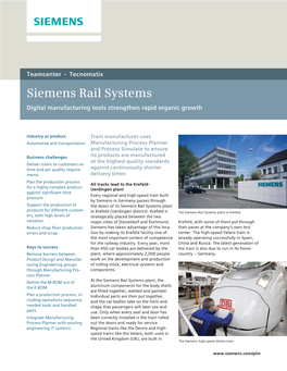 Siemens Mobility Case Study