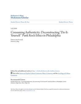 Deconstructing “Do-It-Yourself” Punk Rock Ethics in Philadelphia