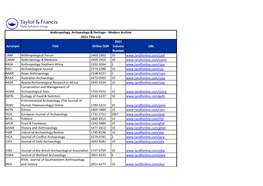 Acronym Title Online ISSN 2021 Volume