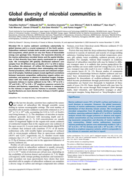 Global Diversity of Microbial Communities in Marine Sediment