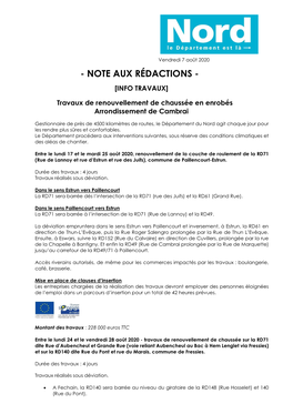 Note Aux Rédactions